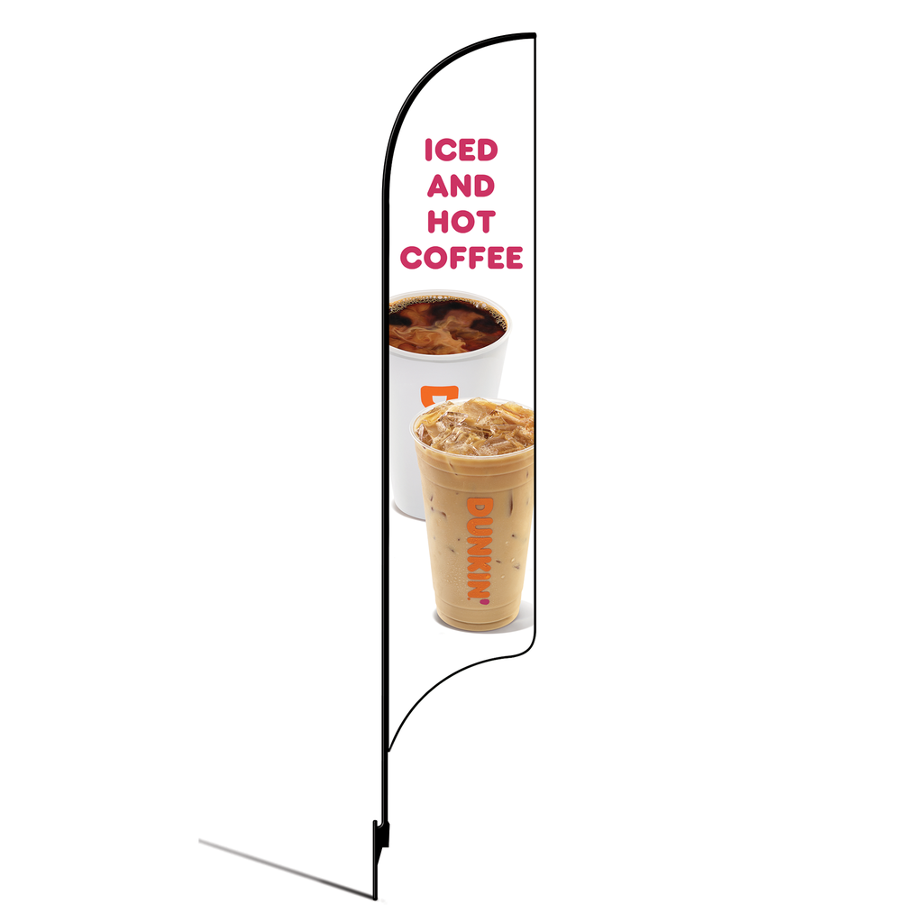 Kit for 15' Dunkin' Donuts White Iced & Hot Coffee AdverSail