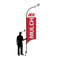 12' Ace Hardware Red Mulch AdverSail Flag