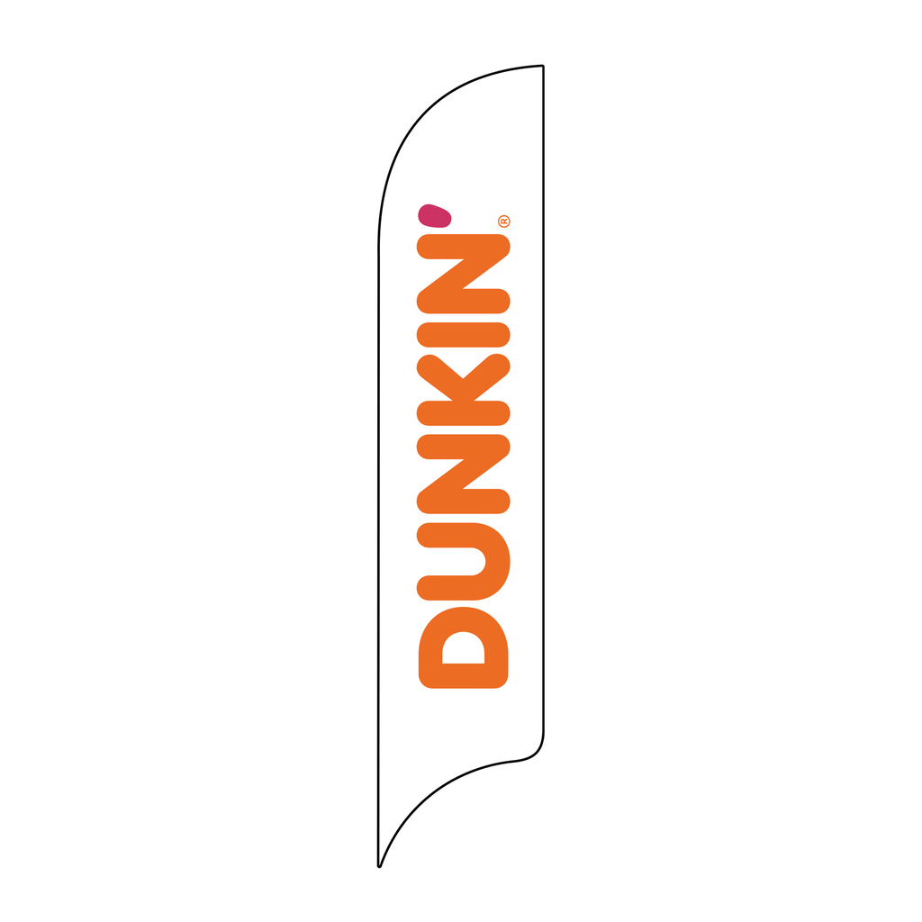 15' Dunkin' Donuts White Logo AdverSail Flag (2022 art)