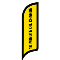 12' FullSpeed Automotive Yellow 10 Minute Oil Change AdverSail Flag