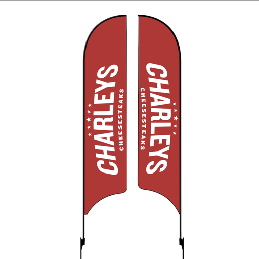 Kit for 15' Charleys Philly Steaks Red Phillys Double Sided AdverSail Flag